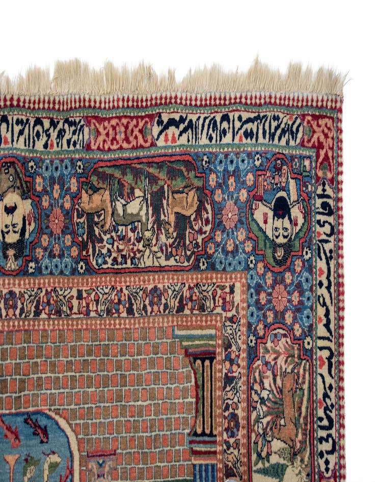 Detail image of  4' 5 x 7' 1  Hand Knotted Tabriz Persian Wool Rug