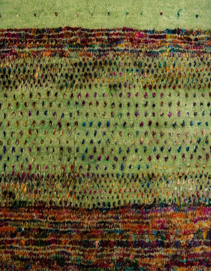 Detail image of  5' x 6' 7  Hand Knotted Tibet Wool Rug