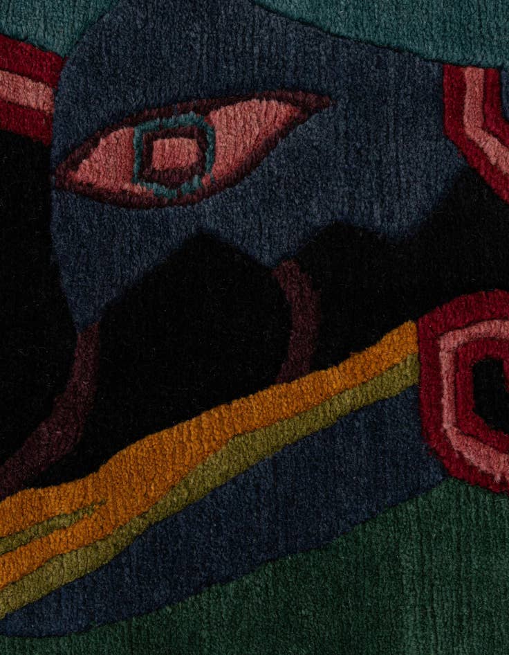 Detail image of  6' 8 x 9' 6  Hand Knotted Tibet Wool Rug