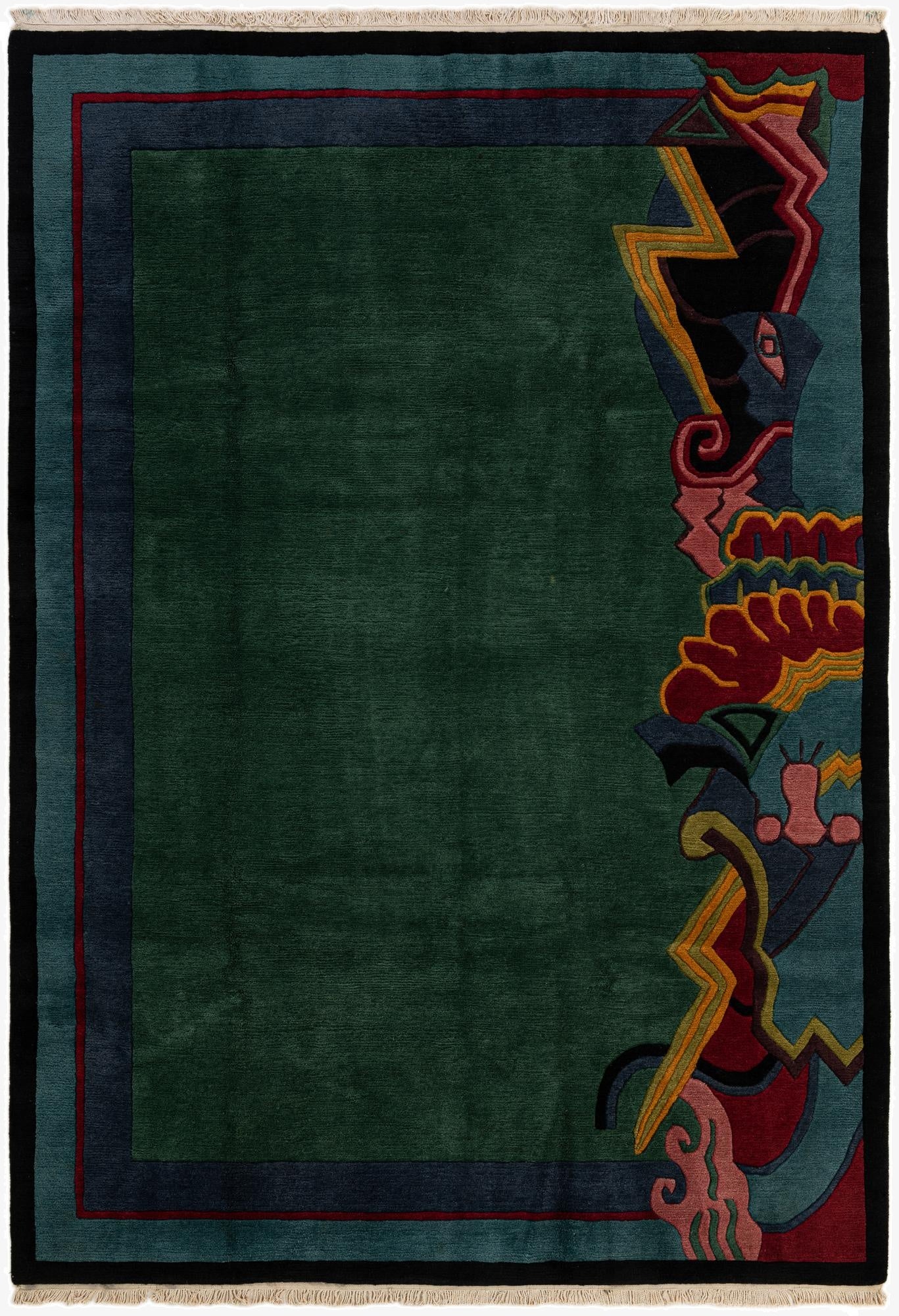  6' 8 x 9' 6  Hand Knotted Tibet Wool Rug