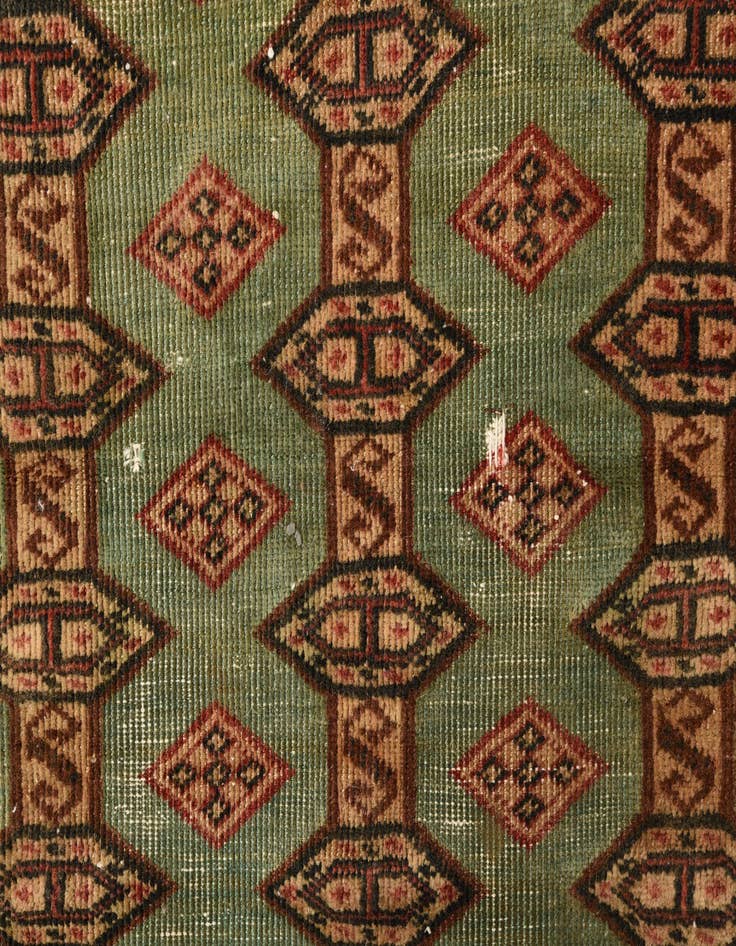 Detail image of 2' 10 x 5' 5 Hand Knotted Torkaman Persian Wool Rug