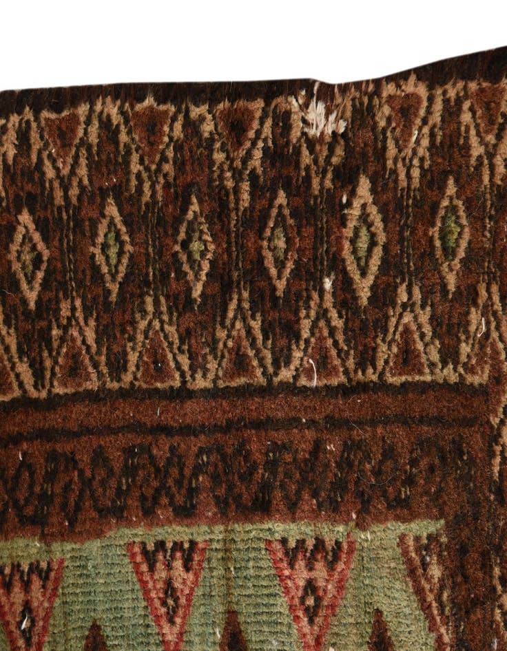 Detail image of 2' 10 x 5' 5 Hand Knotted Torkaman Persian Wool Rug