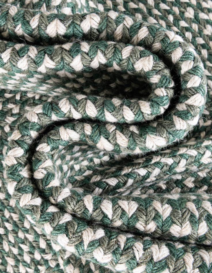 Detail image of  6' 1 x 9'  Hand Tweed Braided Jute Rug