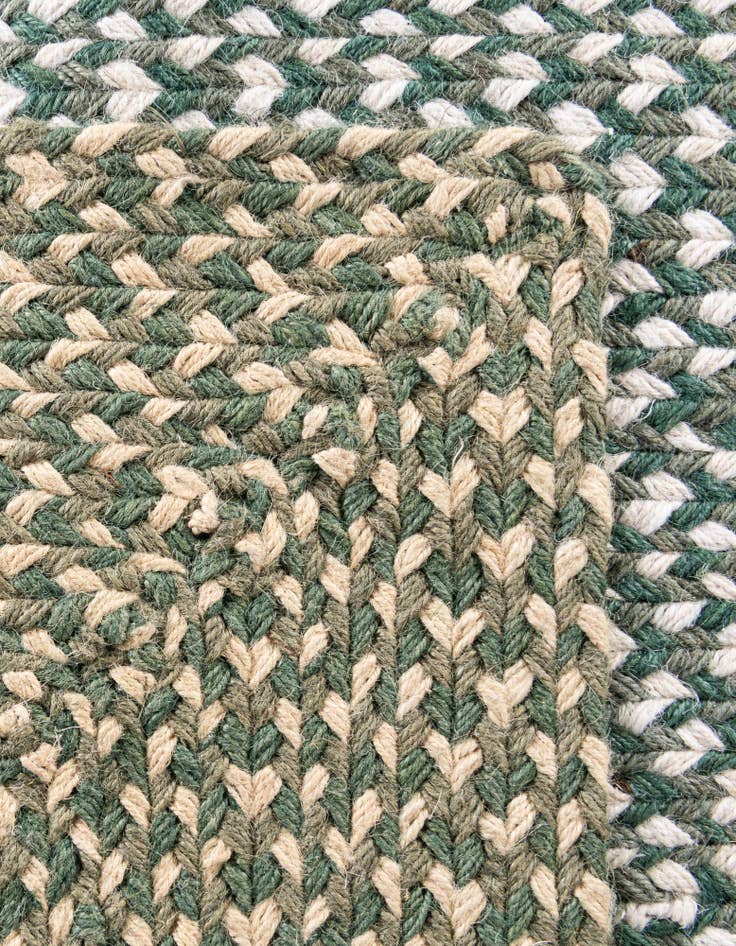 Detail image of  6' 1 x 9'  Hand Tweed Braided Jute Rug