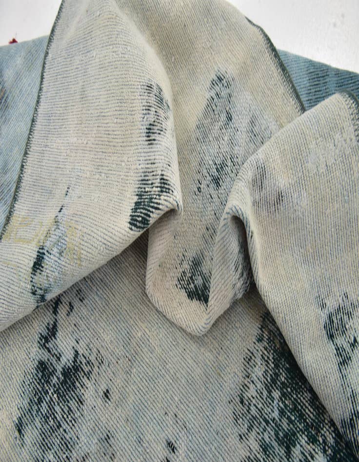 Detail image of  6' x 7' 9  Hand Knotted Ultra Vintage Persian Wool Rug