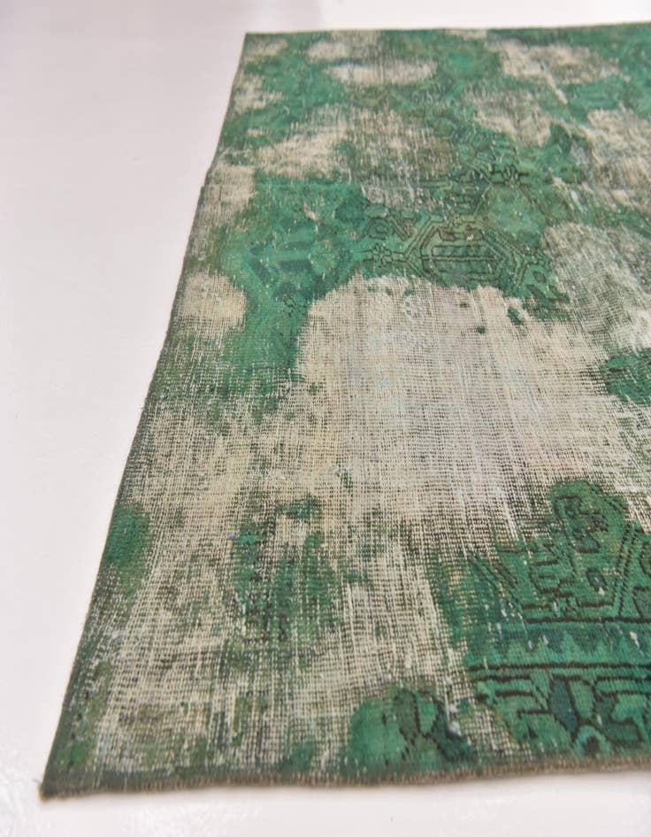 Detail image of  5' 8 x 9'  Hand Knotted Ultra Vintage Persian Wool Rug