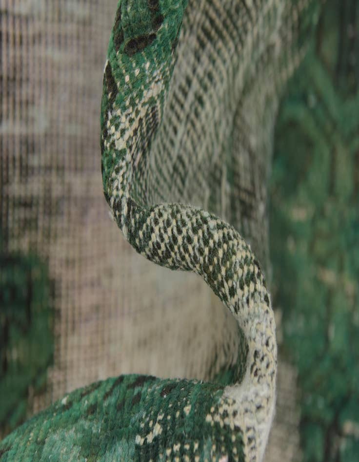 Detail image of  5' 8 x 9'  Hand Knotted Ultra Vintage Persian Wool Rug