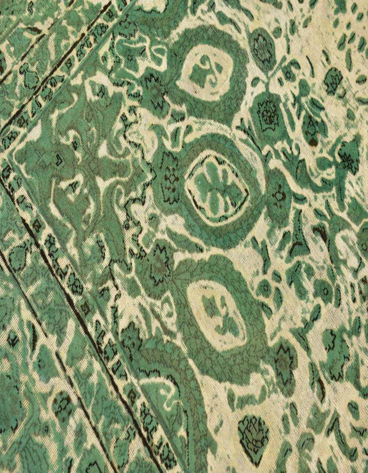 Detail image of  9' 9 x 12' 8  Hand Knotted Ultra Vintage Persian Wool Rug