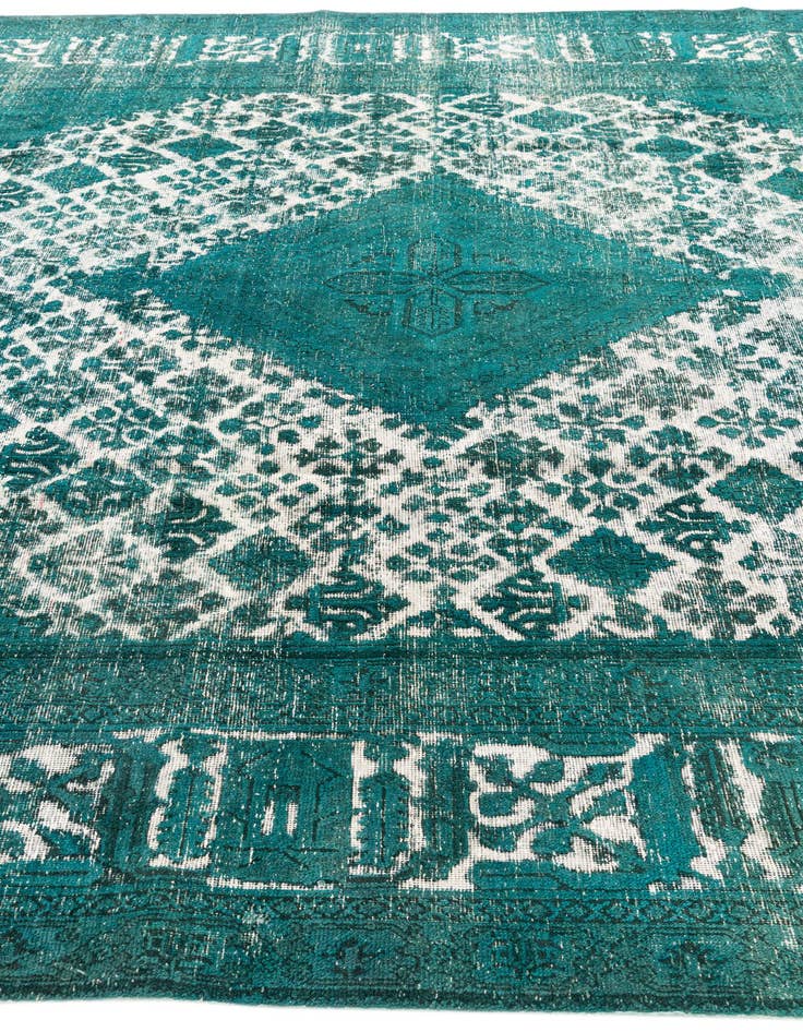 Detail image of  9' 5 x 13'  Hand Knotted Ultra Vintage Persian Wool Rug