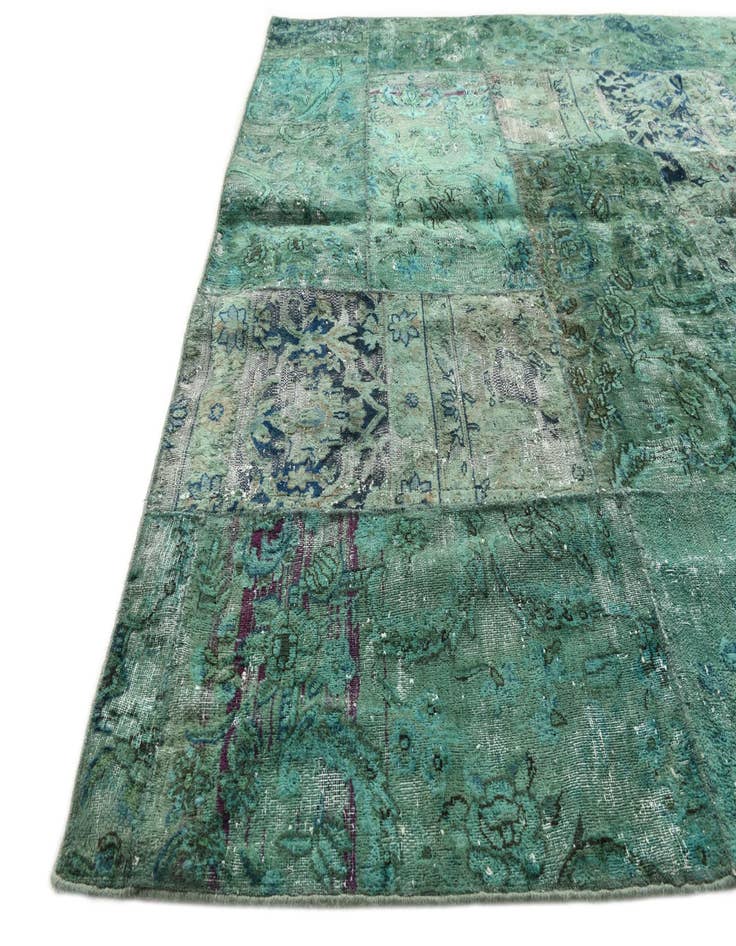 Detail image of  5' 8 x 7' 10  Hand Knotted Ultra Vintage Persian Wool Rug