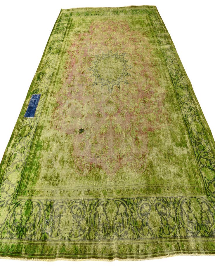 Detail image of  9' 10 x 13' 6  Hand Knotted Ultra Vintage Persian Wool Rug