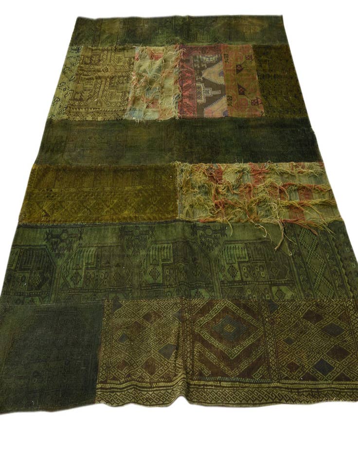 Detail image of  6' 2 x 8' 1  Hand Knotted Ultra Vintage Persian Wool Rug