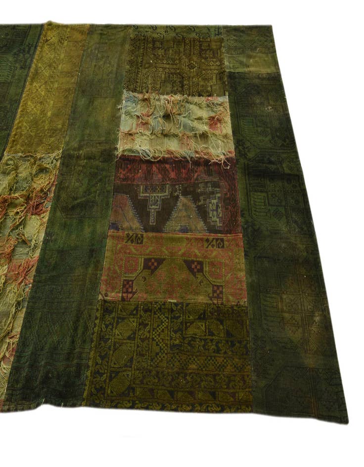 Detail image of  6' 2 x 8' 1  Hand Knotted Ultra Vintage Persian Wool Rug