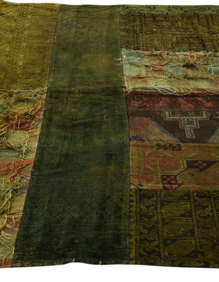 Detail image of  6' 2 x 8' 1  Hand Knotted Ultra Vintage Persian Wool Rug