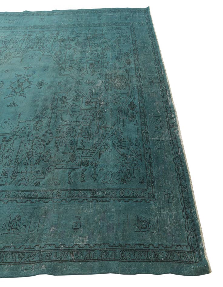 Detail image of  9' 9 x 13'  Hand Knotted Ultra Vintage Persian Wool Rug