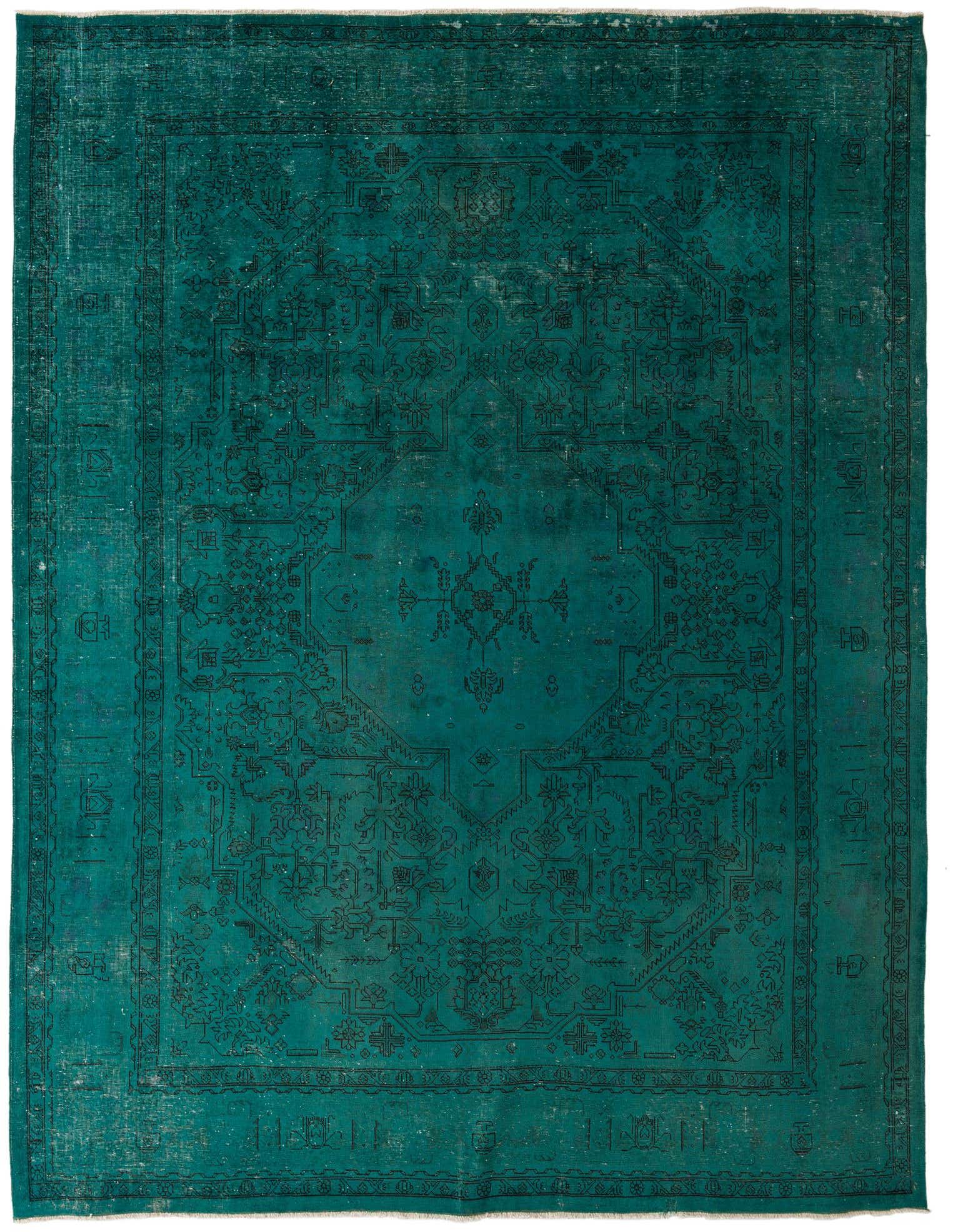 Primary image  9' 9 x 13'  Hand Knotted Ultra Vintage Persian Wool Rug