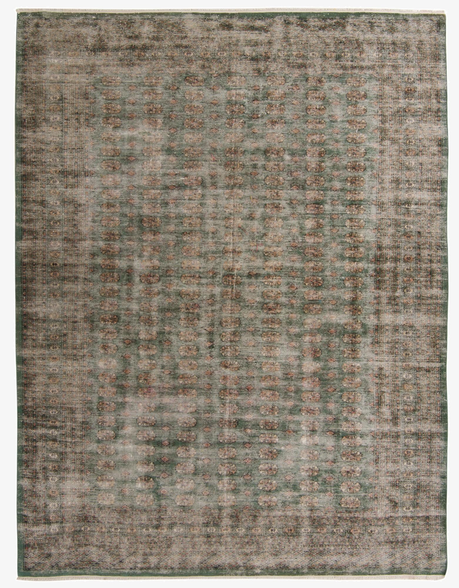  9' 1 x 11' 10  Hand Knotted Ultra Vintage Persian Wool Rug