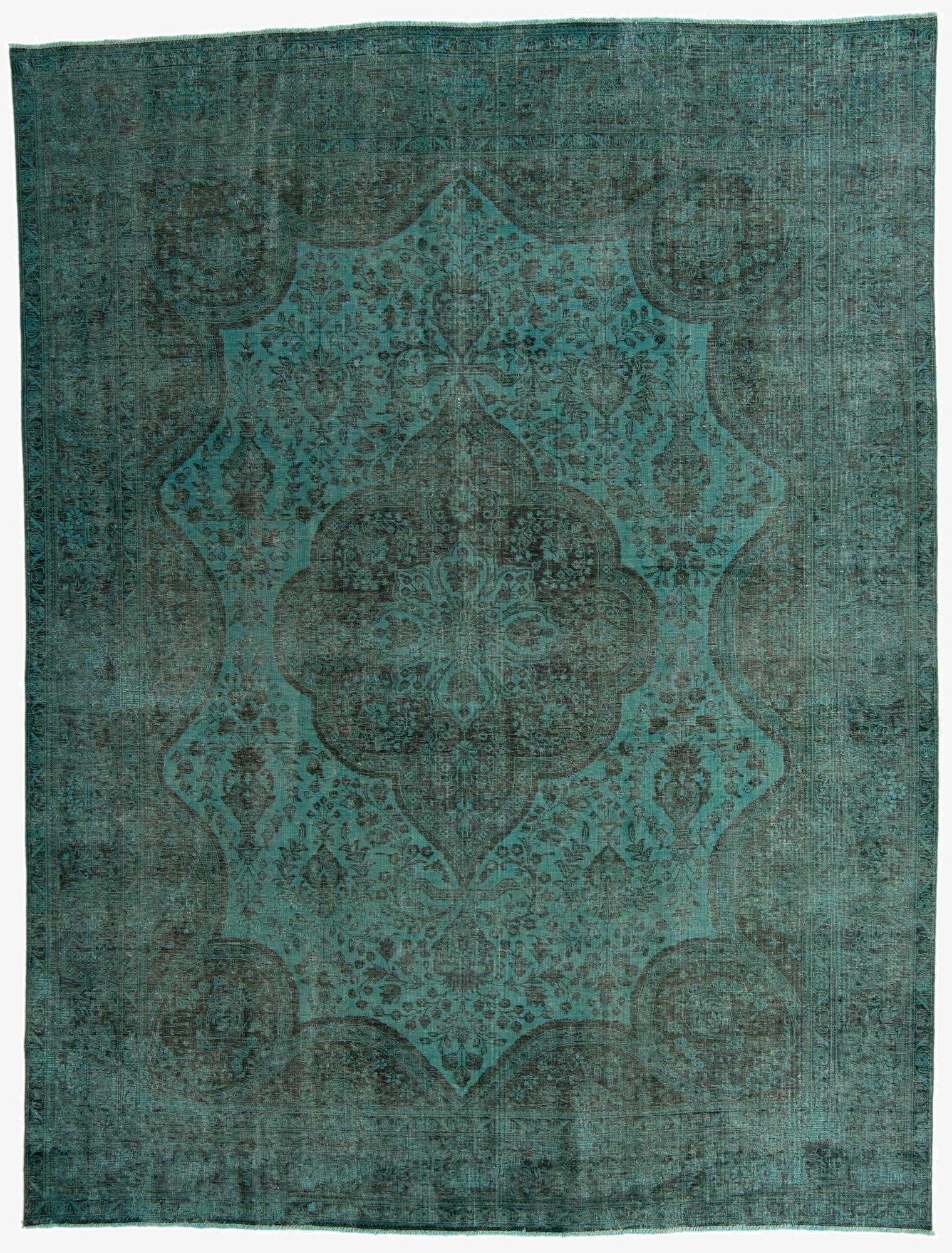  9' 7 x 12' 7  Hand Knotted Ultra Vintage Persian Wool Rug