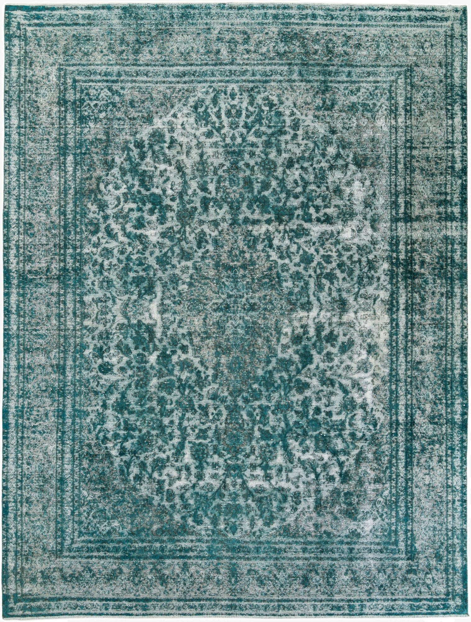  9' 5 x 12' 4  Hand Knotted Ultra Vintage Persian Wool Rug