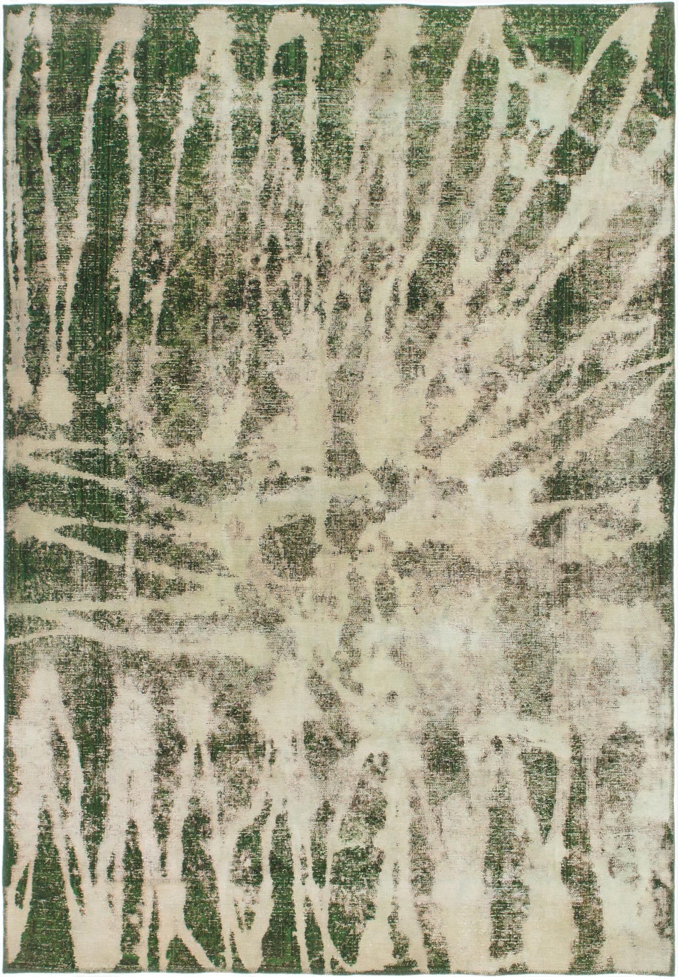  6' 7 x 9' 5  Hand Knotted Ultra Vintage Persian Wool Rug