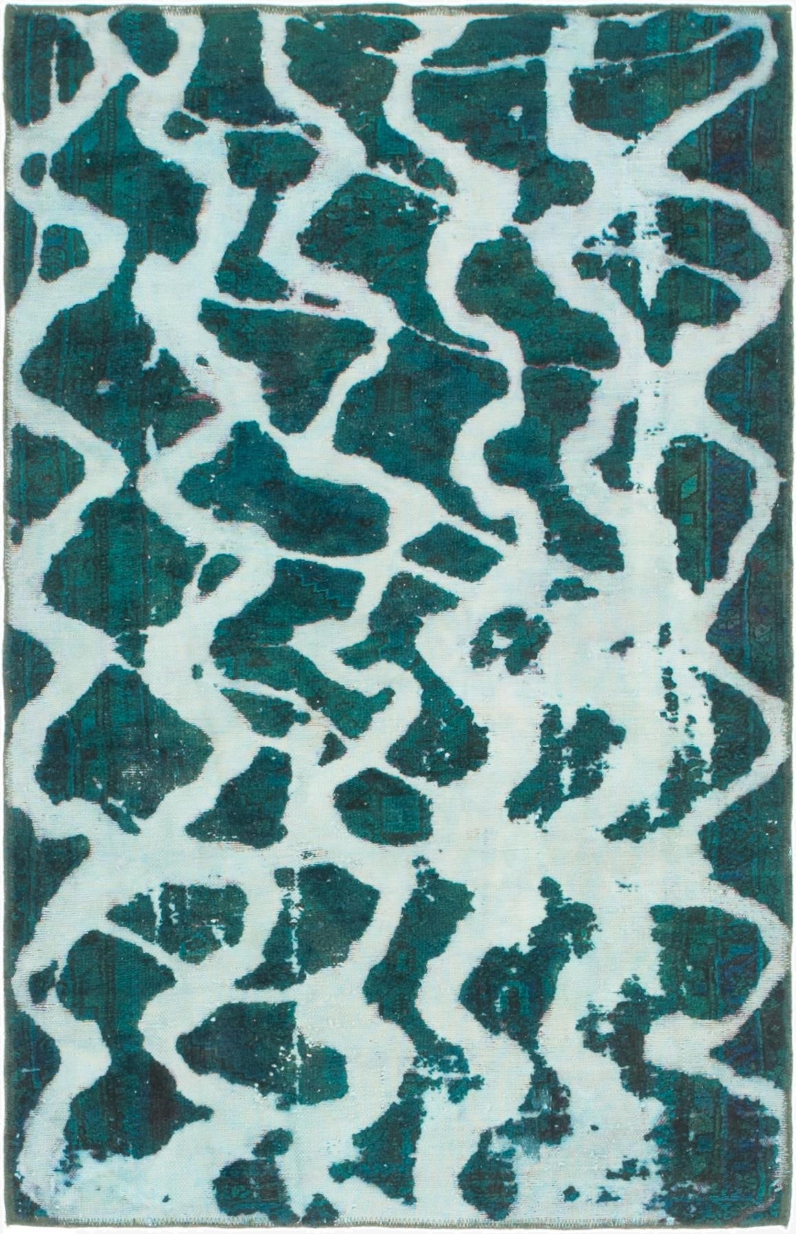  3' 3 x 5' 2  Hand Knotted Ultra Vintage Persian Wool Rug