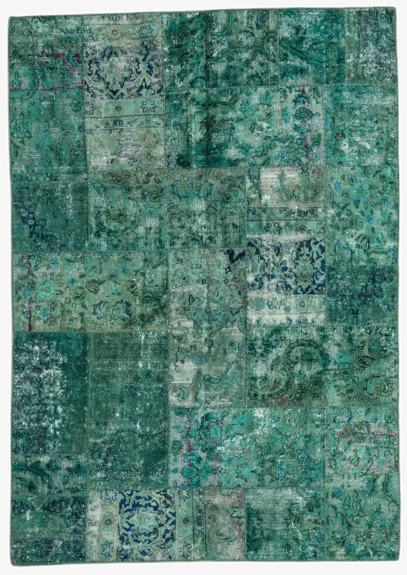  5' 8 x 7' 10  Hand Knotted Ultra Vintage Persian Wool Rug