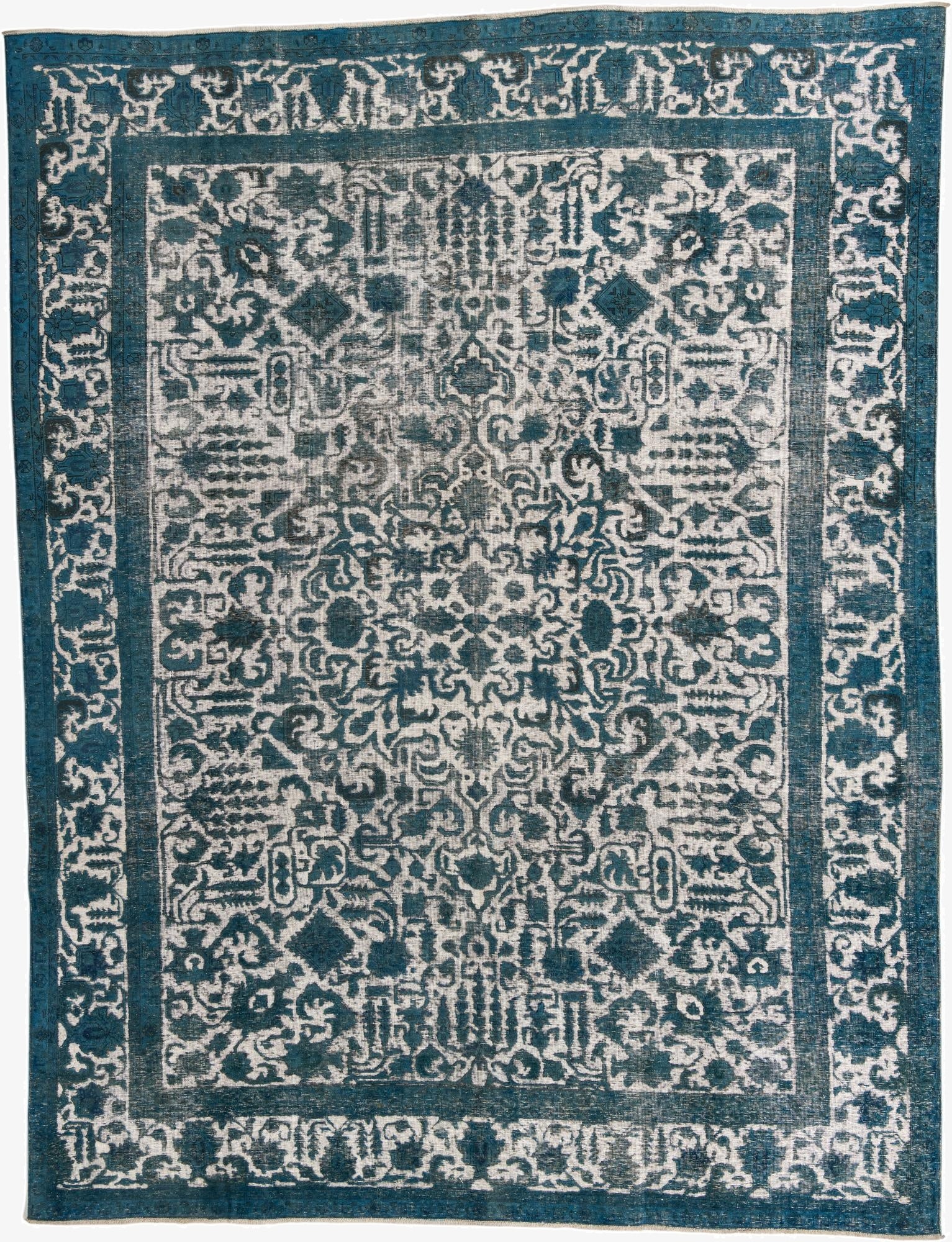  9' 9 x 12' 10  Hand Knotted Ultra Vintage Persian Wool Rug