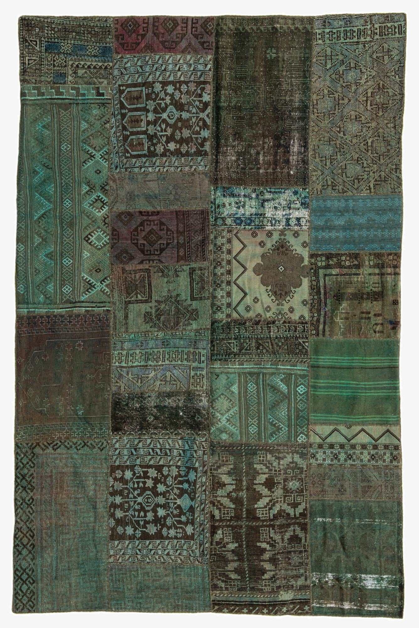  6' 6 x 10' 1  Hand Knotted Ultra Vintage Persian Wool Rug