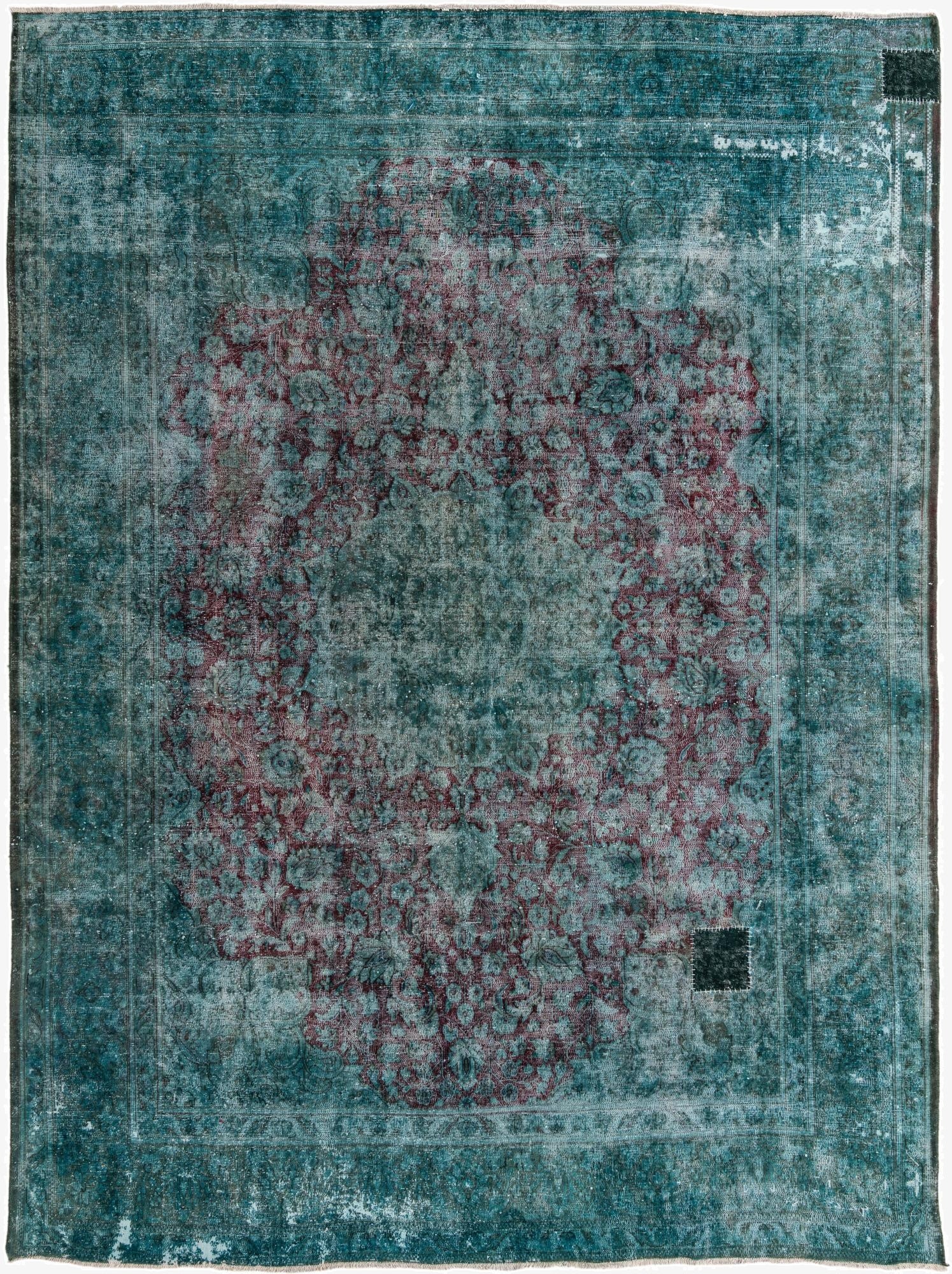  9' 7 x 12' 10  Hand Knotted Ultra Vintage Persian Wool Rug