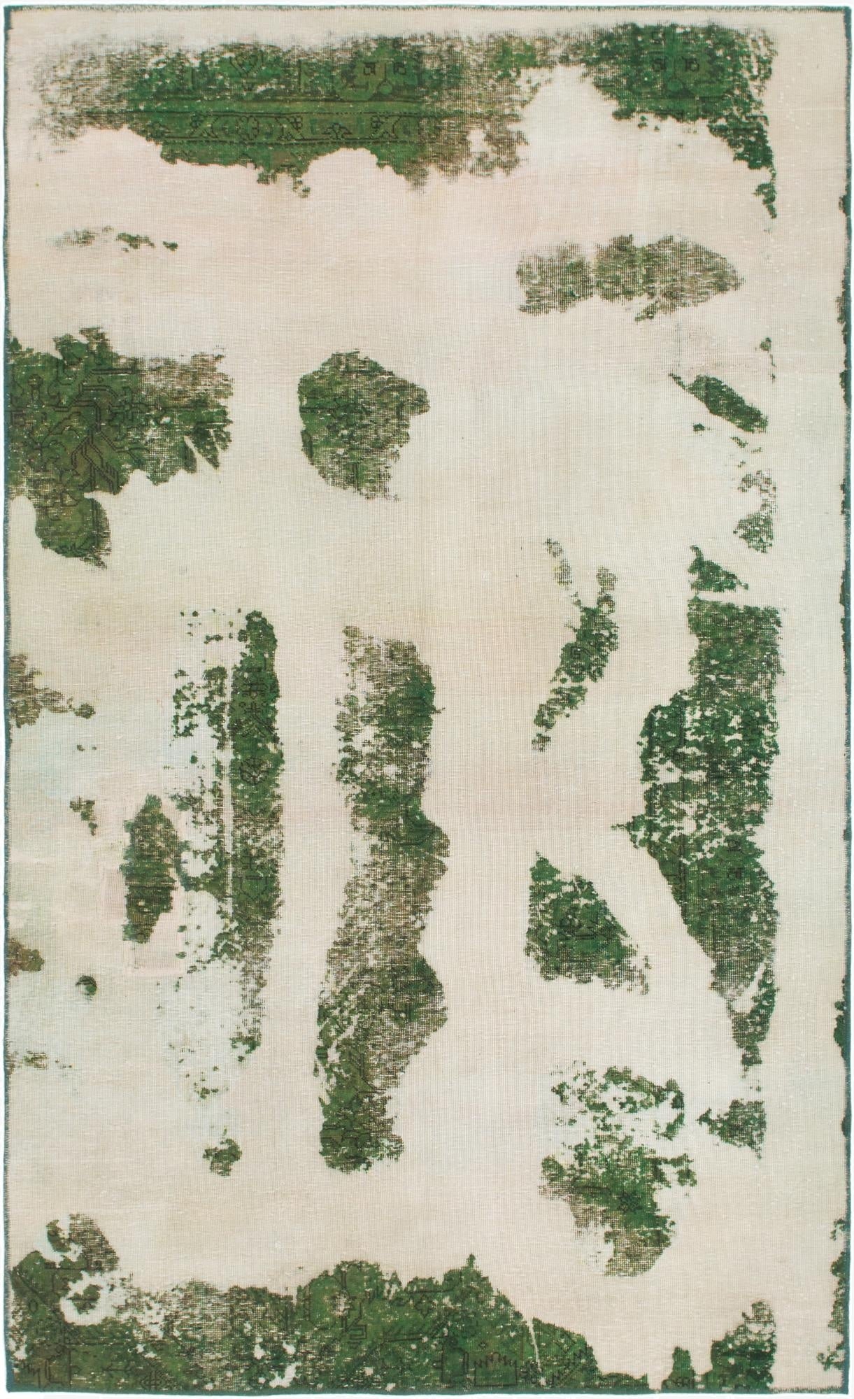  5' 7 x 9' 3  Hand Knotted Ultra Vintage Persian Wool Rug