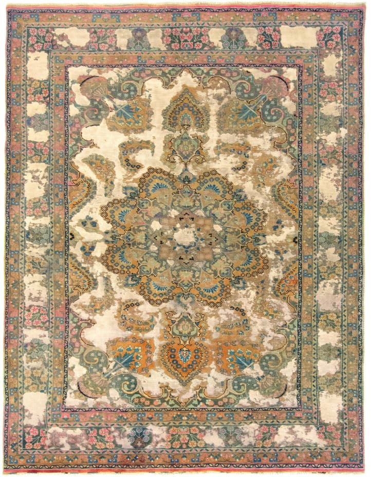  6' x 9' 4  Hand Knotted Vintage Royal Persian W...