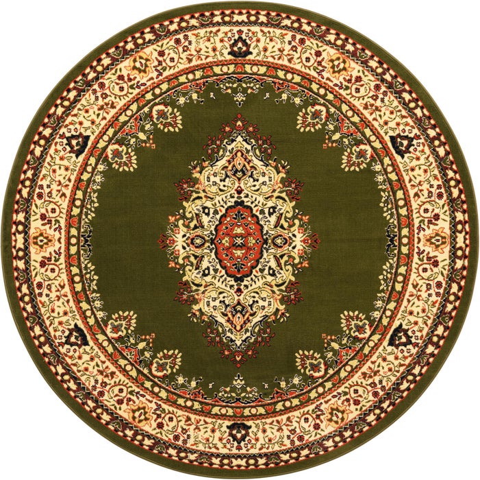 Green 7' 10 x 7' 10 Yasmin Round Rug | Rugs.com