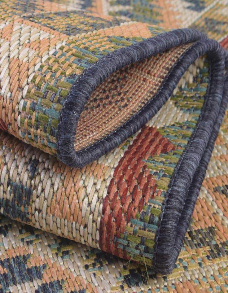 Detail image of  5' 3 x 5' 3  Washable Baja Indoor / Outdoor Round Rug