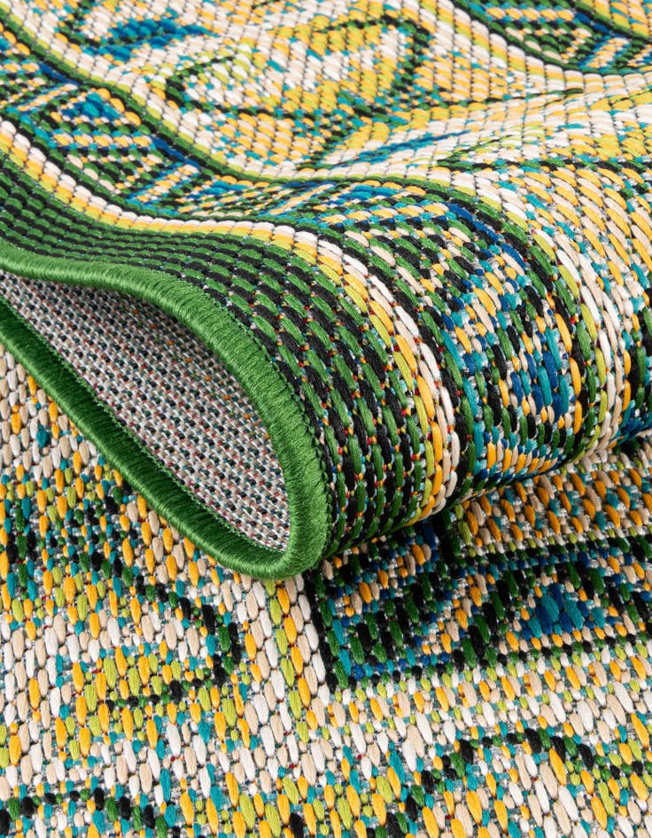 Detail image of  4' x 4'  Washable Baja Indoor / Outdoor Round Rug