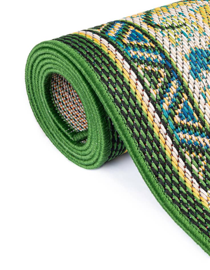 Detail image of  4' x 4'  Washable Baja Indoor / Outdoor Round Rug