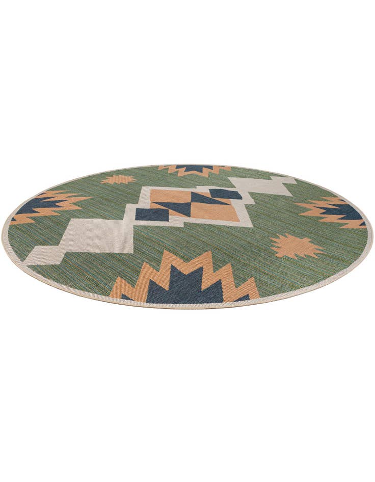 Detail image of  10' x 10'  Washable Baja Indoor / Outdoor Round Rug