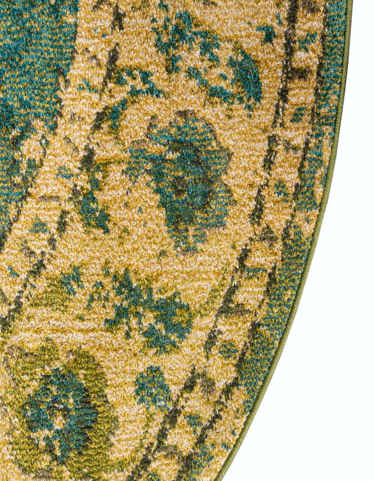 Detail image of  6' x 6'  Washable Fleur Round Rug