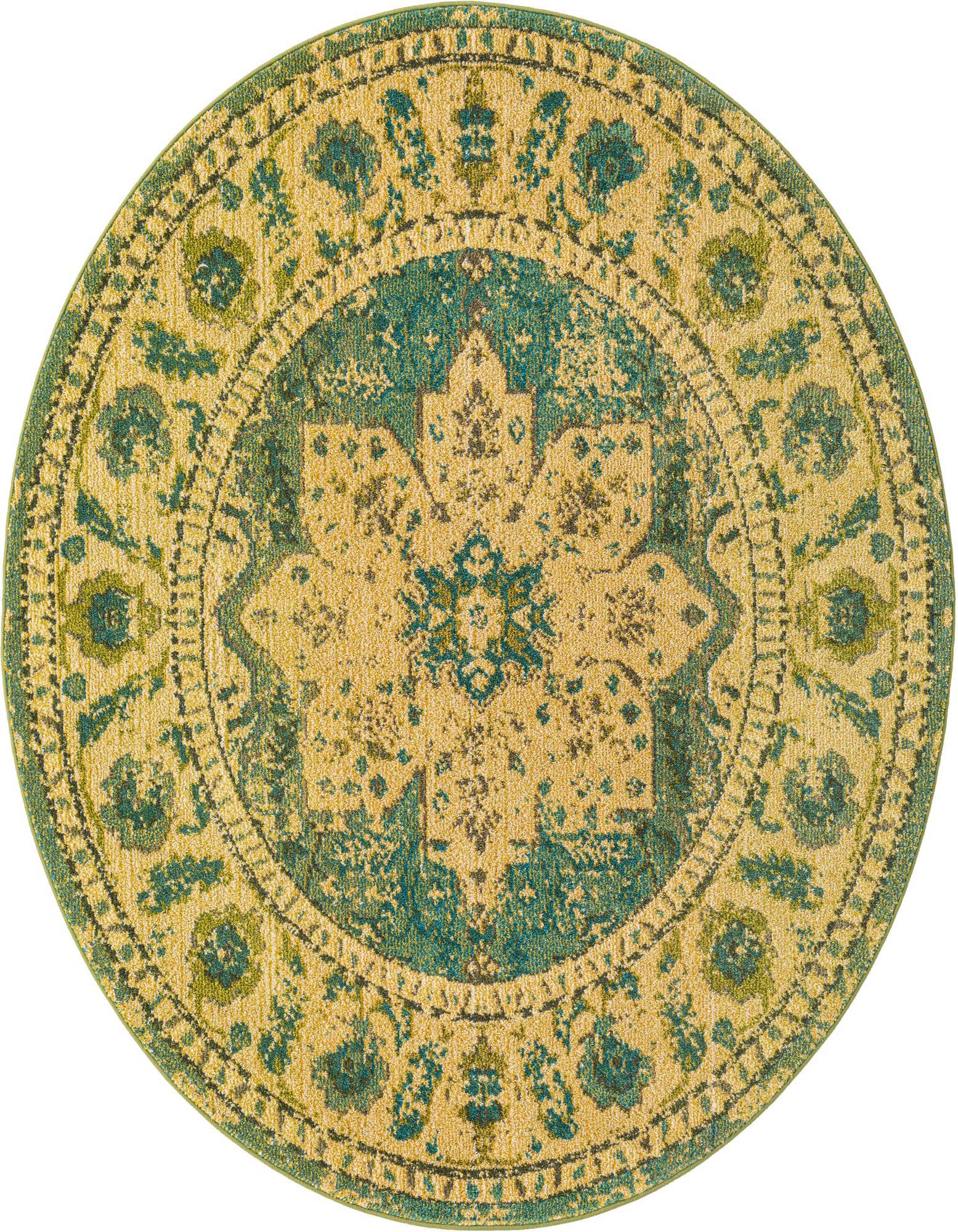 Primary image  6' x 6'  Washable Fleur Round Rug