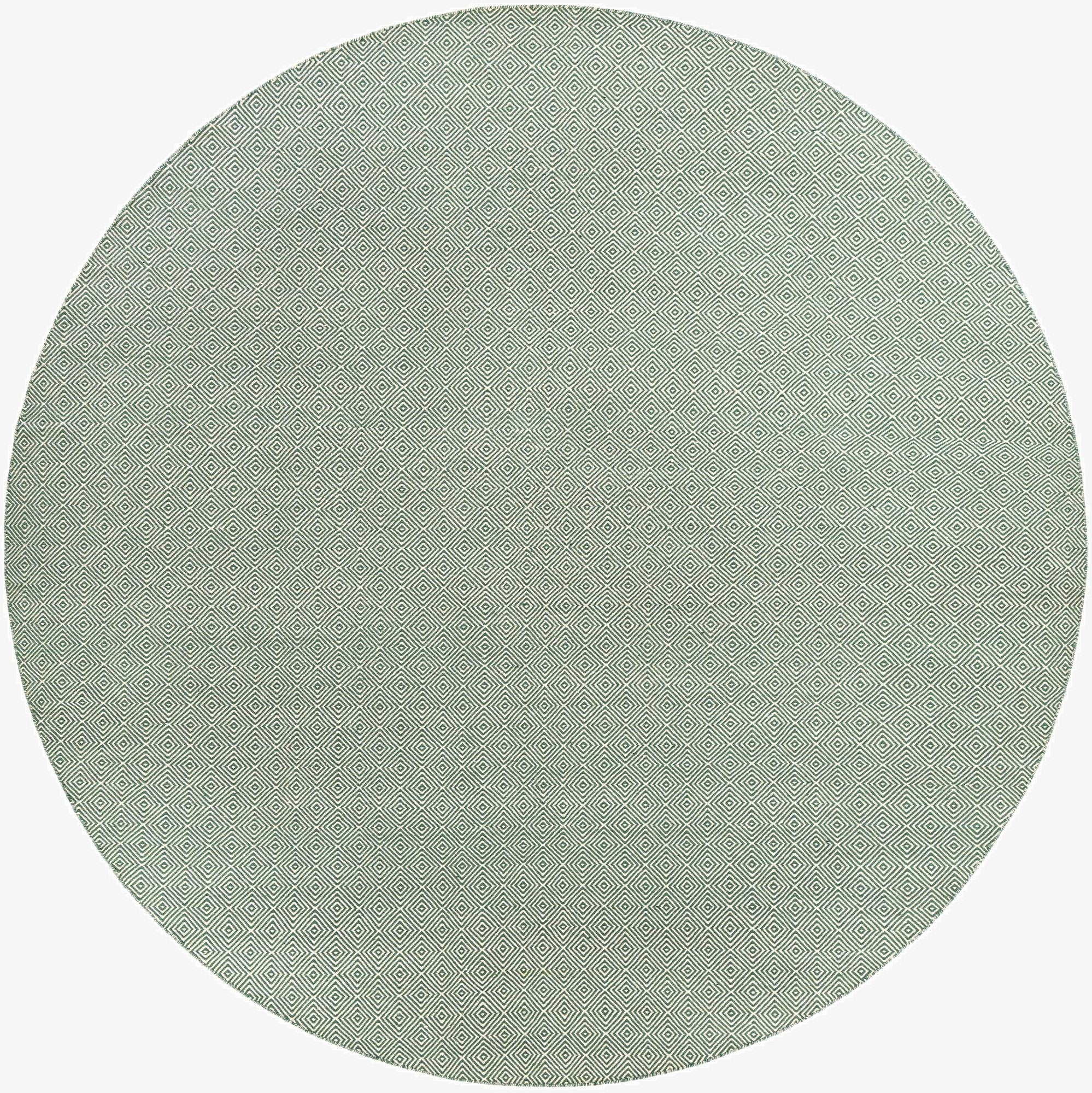  12' x 12' Geo Trellis Flatweave Round Rug
