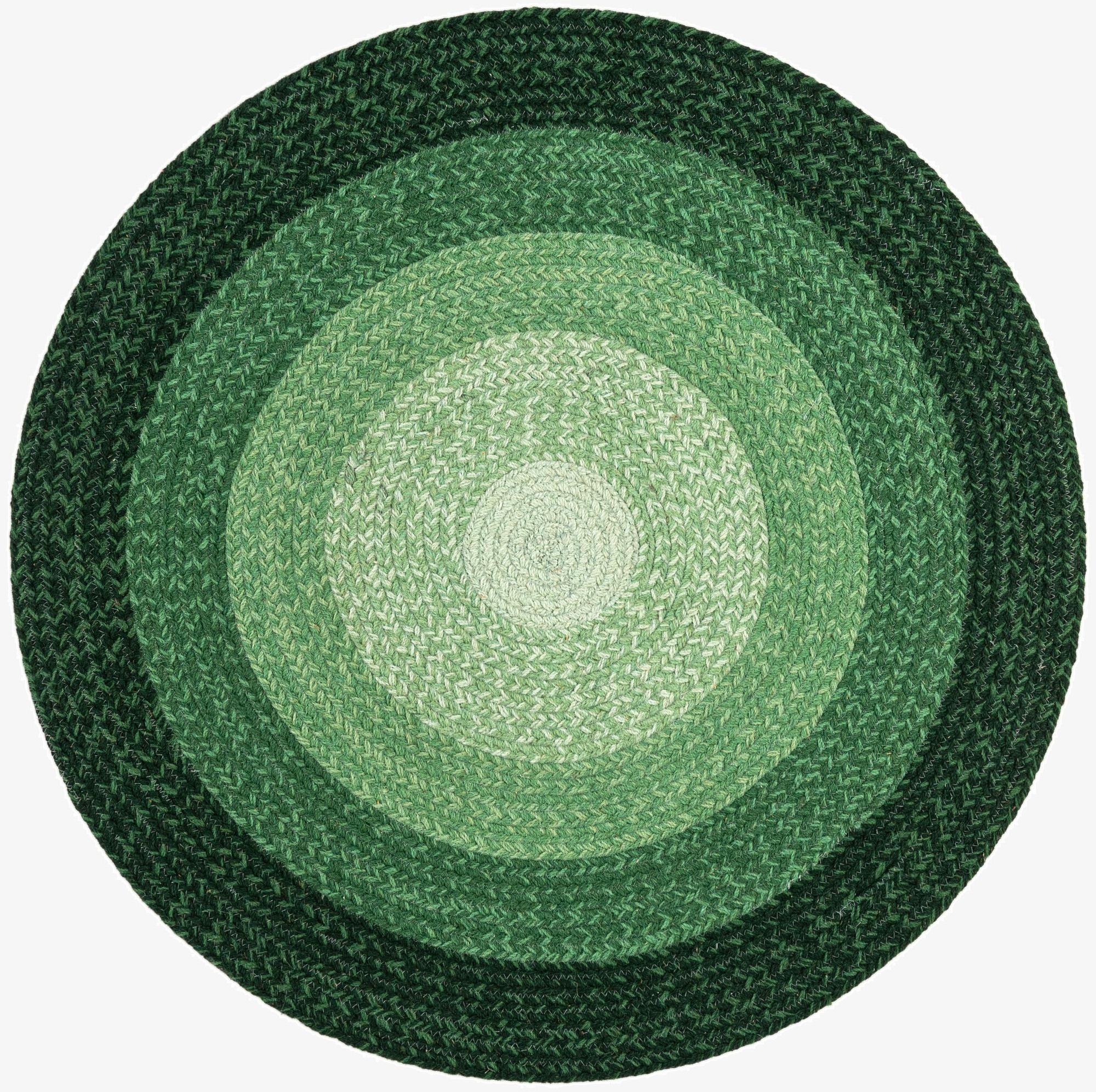  3' 1 x 3' 1  Hand Hand Braided Wool Round Rug