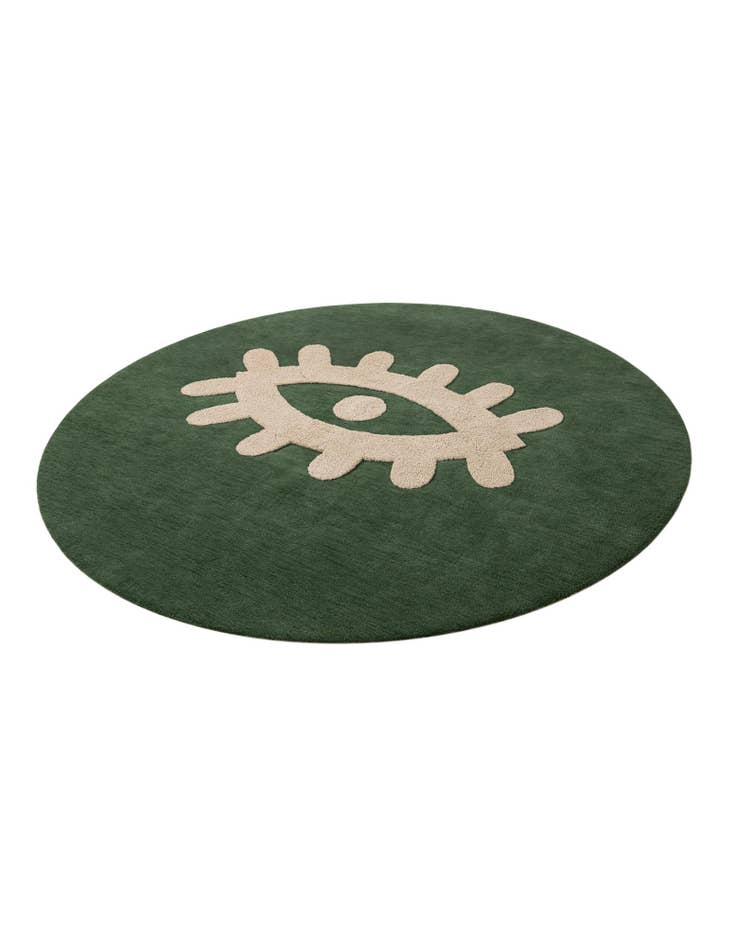 Detail image of  8' x 8' Handtufted Wool Round Rug