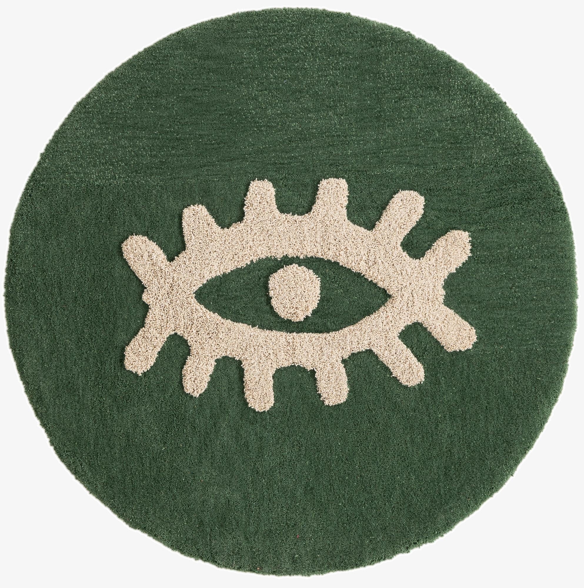  6' 1 x 6' 1 Handtufted Wool Round Rug