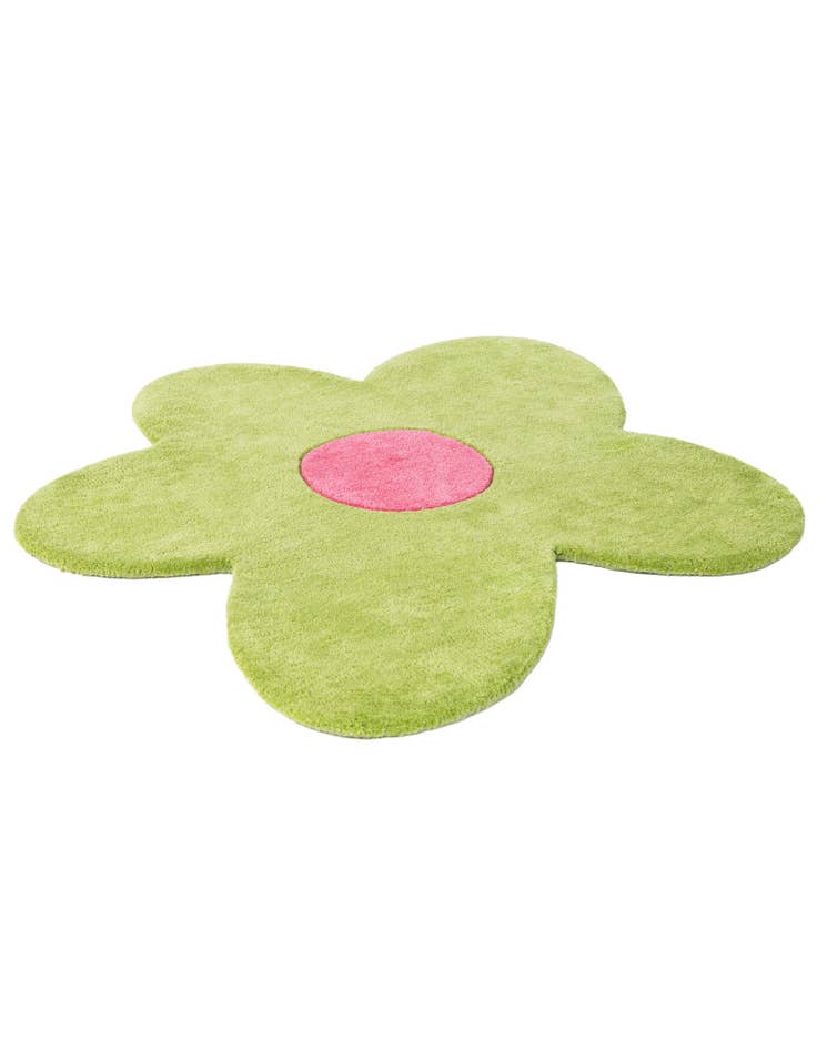 Detail image of  3' 1 x 3' 1 Happy Rugs Funky Flower Wool Round