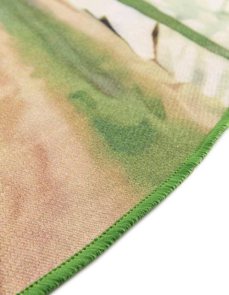 Detail image of  3' 3 x 3' 3  Washable Jill Zarin Caribbean Indoor / Outdoor Round Rug