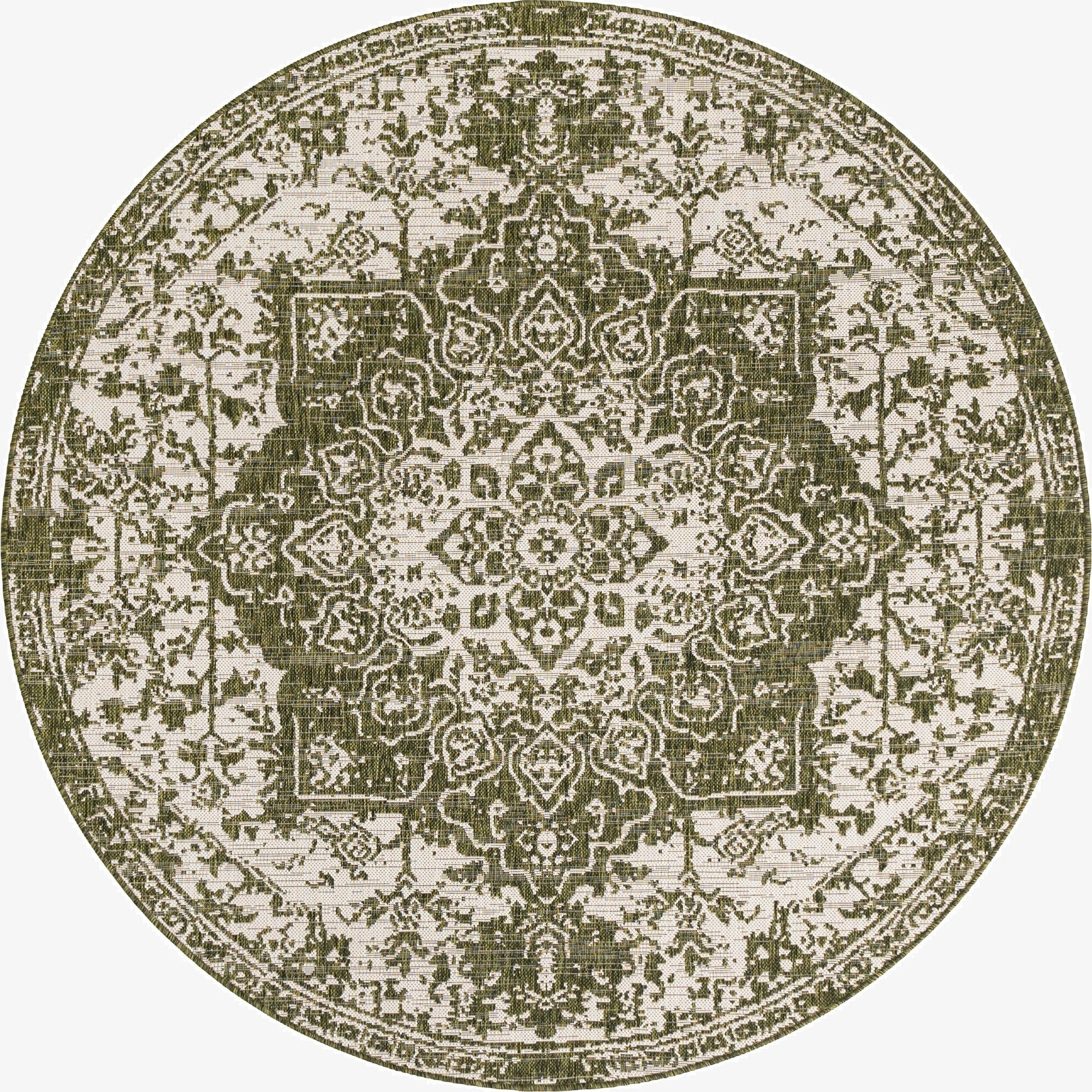  7' x 7'  Washable Jill Zarin Dubai Indoor / Outdoor Round Rug