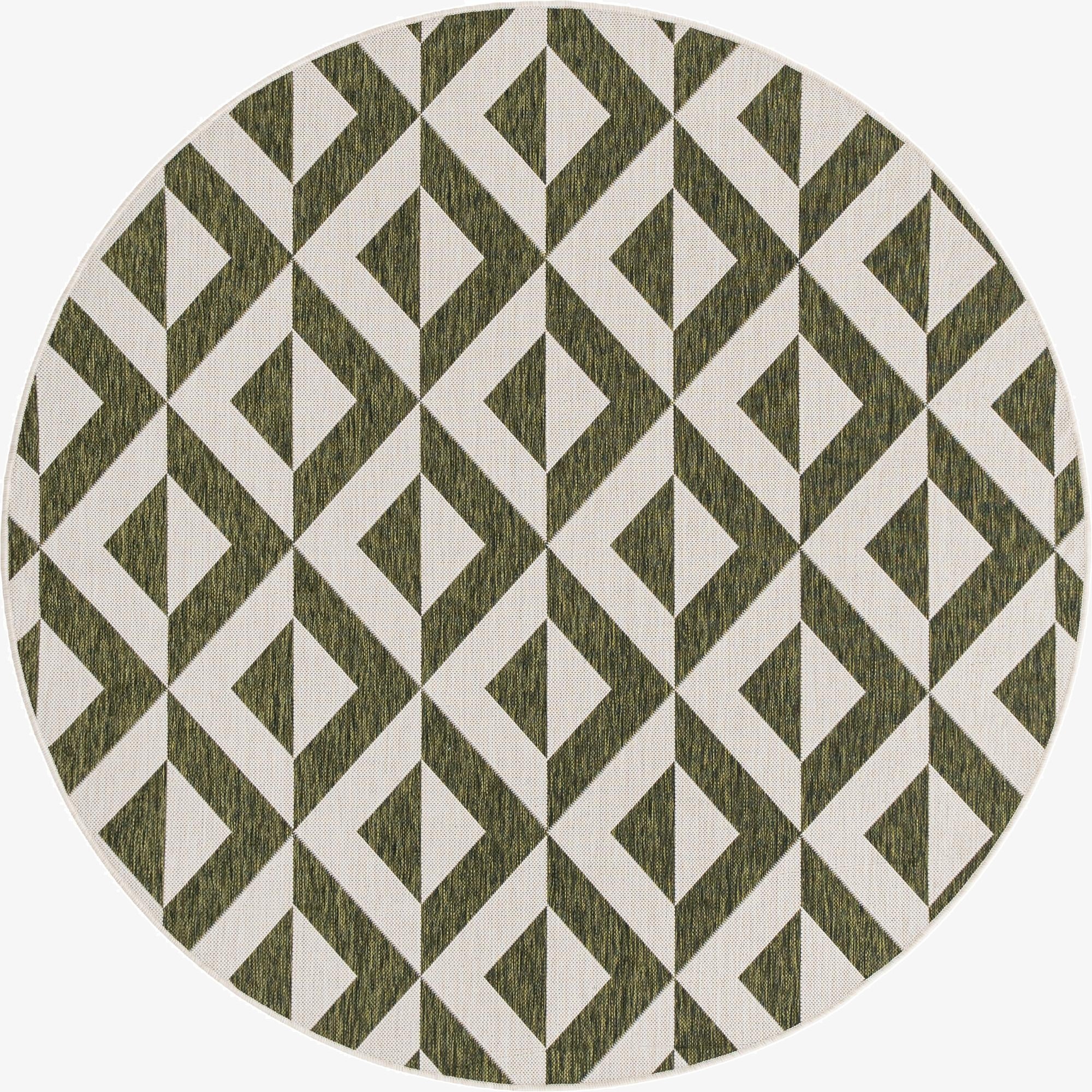  6' 7 x 6' 7  Washable Jill Zarin Napa Indoor / Outdoor Round Rug