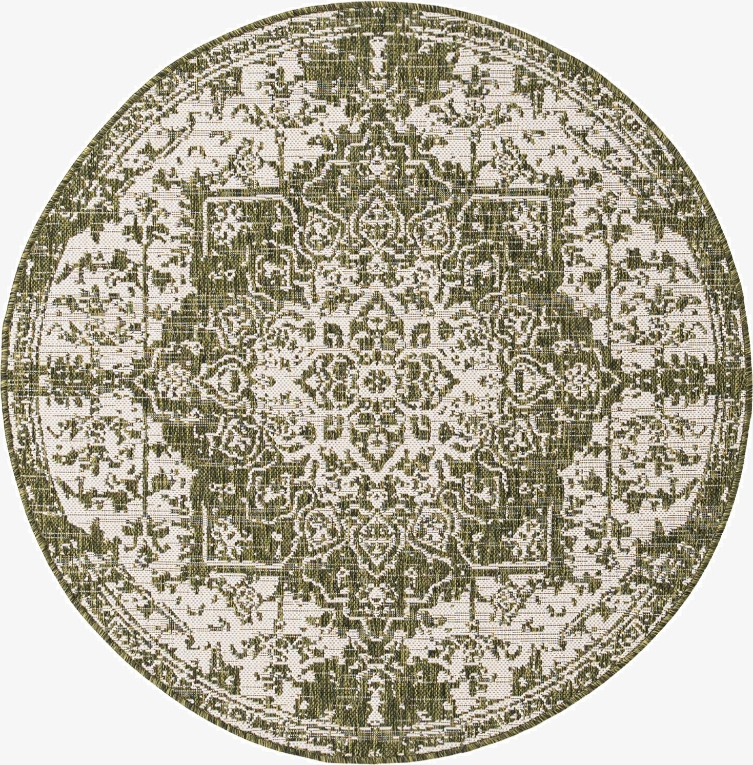  4' x 4'  Washable Jill Zarin Dubai Indoor / Outdoor Round Rug