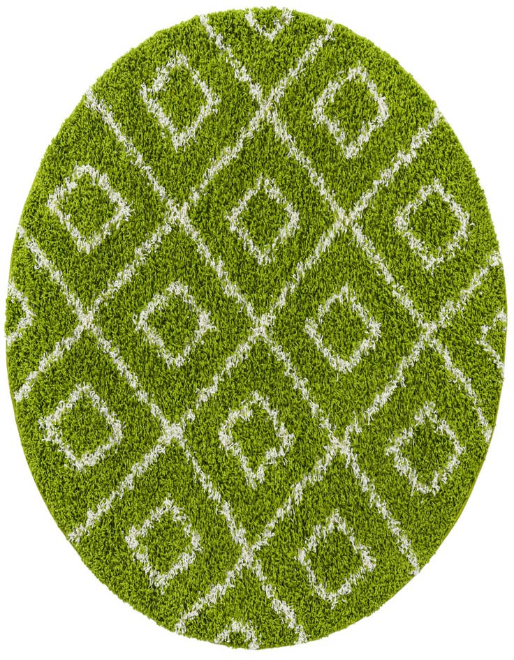 Detail image of  5' 3 x 5' 3 Lattice Shag Round Rug