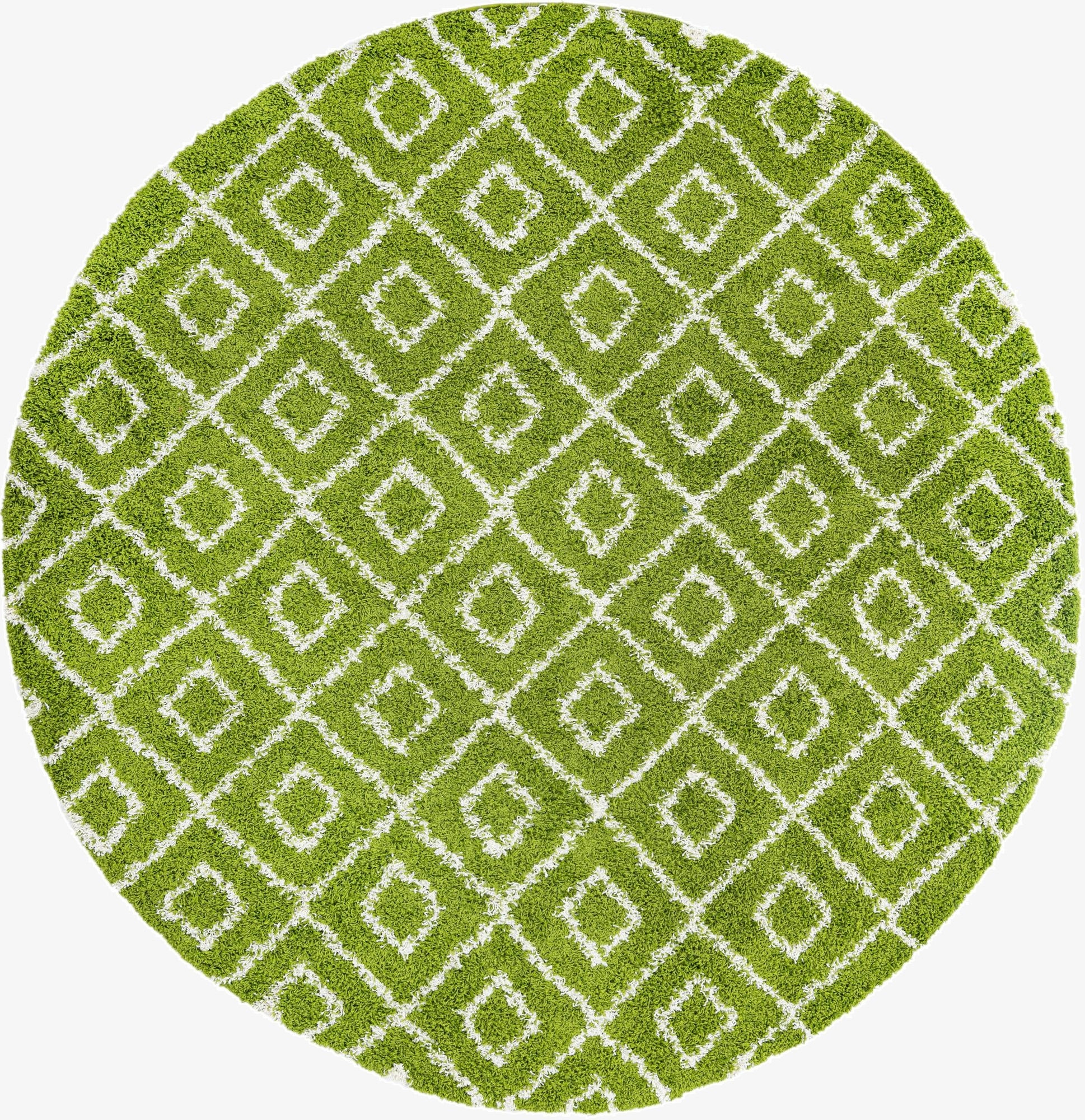  10' x 10' Lattice Shag Round Rug