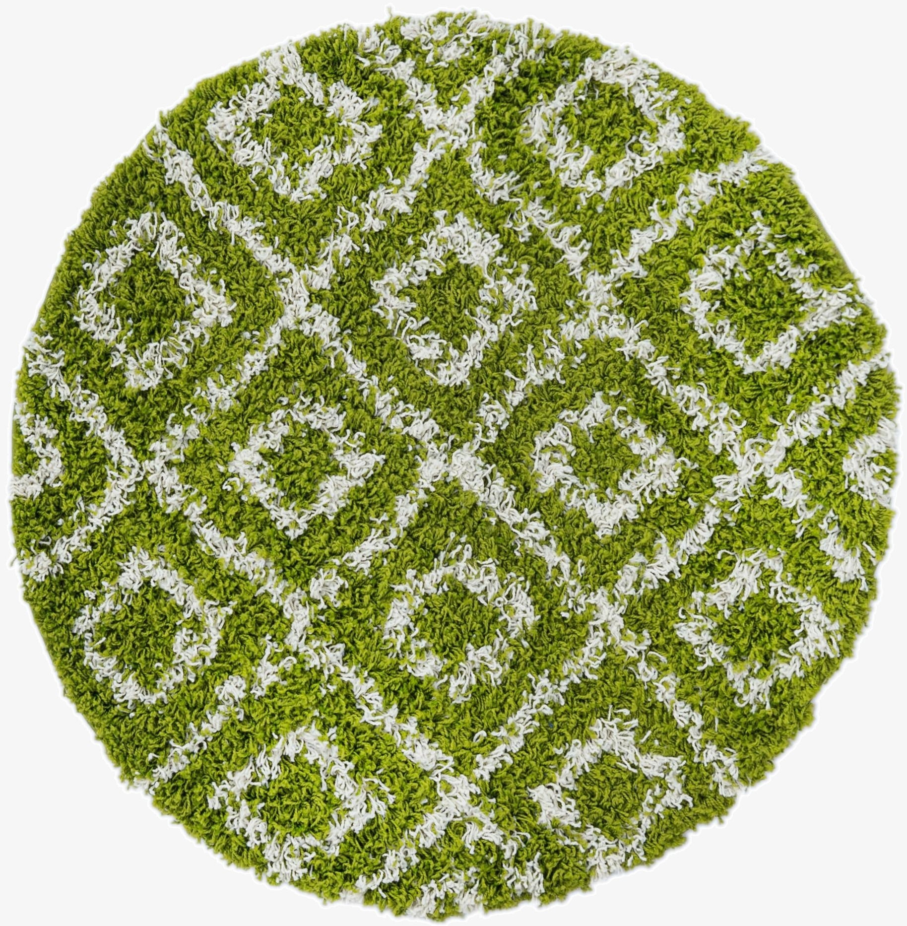  3' 3 x 3' 3 Lattice Shag Round Rug